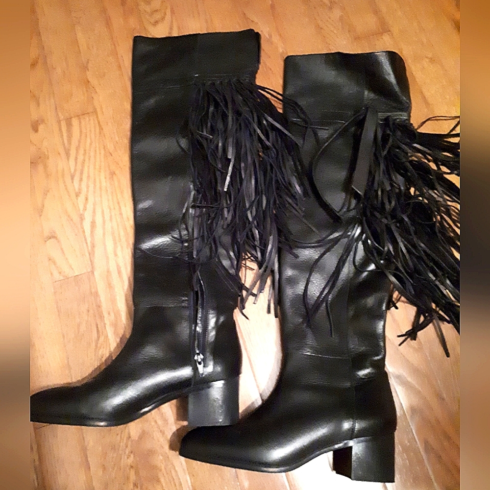 New Zara leather boots